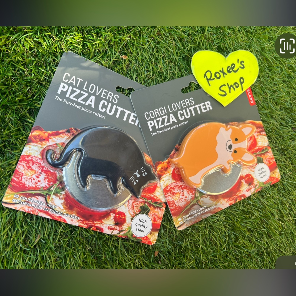 Corgi & Black Kitty Cat Pizza Cutter Set 2pcs